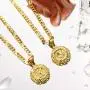 KissYan Initial Necklace for Women Girl,14K Gold Plated Round Letter Pendant Necklace Capital Monogram Necklace Alhpabets from A-Z Figaro Chain Necklace KissYan Initial Necklace for Women Girl,14K Gold Plated Round Letter Pendant Necklace Capital Monogram Necklace Alhpabets from A-Z Figaro Chain Necklace