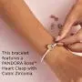 PANDORA Jewelry Moments Pave Heart Clasp Snake Chain Cubic Zirconia Bracelet in Rose PANDORA Jewelry Moments Pave Heart Clasp Snake Chain Cubic Zirconia Bracelet in Rose