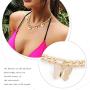 Yokawe Butterfly Necklace Gold Crystal Chokers Necklace Vintage Chain Necklaces Jewelry for Women and Girls