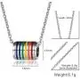 Gay Pride Cylinder Pendant Stainless Steel Rainbow Lesbian Pride Necklace Gay Pride Day Gay Pride Cylinder Pendant Stainless Steel Rainbow Lesbian Pride Necklace Gay Pride Day
