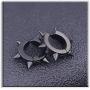 Xusamss Punk Jewelry Stainless Steel Spike Rivet Ear Clip Earrings