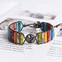 YGLINE Friendship Weave Yoga Bracelets Handmade Bracelets for Women Girls Adjustable Boho Woven Bracelet Gemstone Bohemian Bracelet Nature Stone Bangle Bracelets