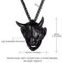 U7 Men Gothic Jewelry Stainless Steel Silver Black Evil Demon Horn Skull Pendant Necklace
