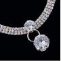 Bohemia Rhinestone Choker Crystal Necklace Pearl Choker Wedding Jewelry Bridal Necklace Diamond Pendant Choker for Women and Girls