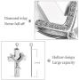 Stainless Steel Cross Memorial Cremation Ashes Urn Pendant Necklace Keepsake Jewelry Urn