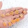 Cute 12 Pairs Handmade Simulation Food Dangle Drop Earrings Set Unique Lifelike Waffle Croissant Baguette Cupcake Croissant French Bread Toast Egg Tart Drop Earrings Set for Women Girls Jewelry Gifts