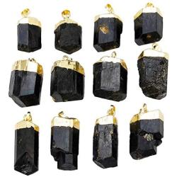 Nupuyai Healing Crystal Hexagonal Pointed Reiki Pendant Antique Stone Necklaces for Women Unisex 19''