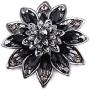 Black Dahlia Necklace,Crystal Jewelry Flower Pendant for Women Gift Custume Accessory