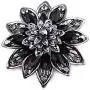 Black Dahlia Necklace,Crystal Jewelry Flower Pendant for Women Gift Custume Accessory