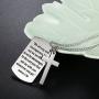 LOYALLOOK Stainless Steel Dog Tags Cross Necklaces Inspirational Jewelry Gift for Daughter Men Bible Prayer Joshua 1:9b