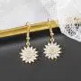 18k Gold Sunflower Drop Earrings Dainty Cubic Zirconia Flower Earrings Hypoallergenic Handmade Earrings Gift for Women Girls 18k Gold Sunflower Drop Earrings Dainty Cubic Zirconia Flower Earrings Hypoallergenic Handmade Earrings Gift for Women Girls