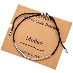 Joycuff Inspirational Morse Code Bracelets for Women Girls Best Friends BFF Birthday Gifts Jewelry for Mom Daughter Sister Trendy Handmade Adjustable Wrap Bracelets