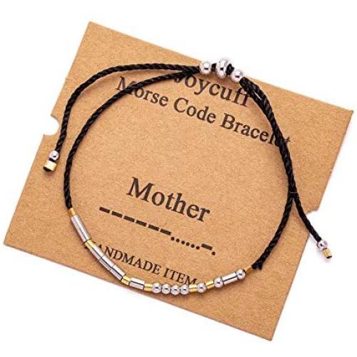 Joycuff Inspirational Morse Code Bracelets for Women Girls Best Friends BFF Birthday Gifts Jewelry for Mom Daughter Sister Trendy Handmade Adjustable Wrap Bracelets