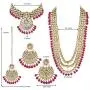 I Jewels Traditional Gold Plated Kundan Pearl Wedding Choker Necklace Set Earrings & Maang Tikka for Women (IJ325) I Jewels Traditional Gold Plated Kundan Pearl Wedding Choker Necklace Set Earrings & Maang Tikka for Women (IJ325)