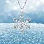 PEIMKO 925 Sterling Silver Snowflake Necklace Romantic CZ Christmas Snowflake Pendant Necklace Jewelry Gifts for Women Girls 18'' Silver Chain PEIMKO 925 Sterling Silver Snowflake Necklace Romantic CZ Christmas Snowflake Pendant Necklace Jewelry Gifts for Women Girls 18'' Silver Chain
