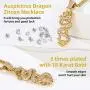 GOLDCHIC JEWELRY Gold Plated Dragon/Buddha Totem Pendant with 51cm+5cm Extender Chain, Men Women Chinese Religion Lucky Amulet Protection Fengshui Jewelry