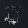 BLEOUK Outlander Gift Outlander Inspired Adjustable Bracelet Gift Outlander Scottish Thistle Dragonfly Charm Bracelet Outlander Fans Jewelry