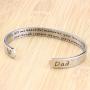 MEMGIFT Memorial Gifts Women, Inspirational Cuff Bangle Bracelets Inspirational Encouragement Bereavement Keepsake Loss of Loved One Remember Her Sympathy Condolence Engraved Secret Message