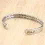 MEMGIFT Memorial Gifts Women, Inspirational Cuff Bangle Bracelets Inspirational Encouragement Bereavement Keepsake Loss of Loved One Remember Her Sympathy Condolence Engraved Secret Message