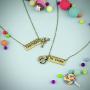 Lux Accessories Partners in Crime Handcuff Hand Cuff Gun BFF Best Friends Forever Matching Necklace Set