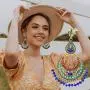 RechicGu Tribal Vintage Crescent Blue Stone Jhumki Jhumka Banjara Kuchi Belly Dance Gypsy Earrings RechicGu Tribal Vintage Crescent Blue Stone Jhumki Jhumka Banjara Kuchi Belly Dance Gypsy Earrings