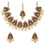 Aheli Fancy Indian Wedding Wear Enamel Necklace Earrings Set Ethnic Traditional Fashion Jewelry for Women