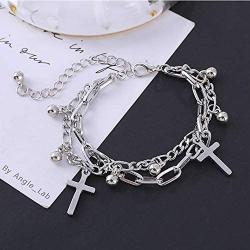 ANKIA Fashion Boys and Girls Bracelet Double Stranded Personalized Hip-hop Punk Style Bangle