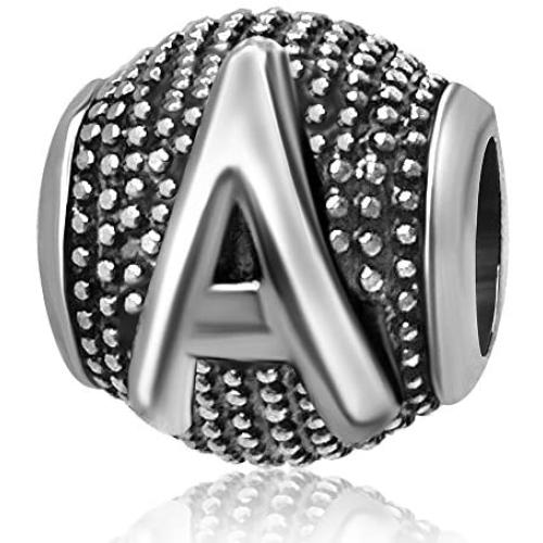 JMQJewelry Initials Letters Charm Initial A-Z Alphabet Charms for Bracelets Mother Mom Wife Sister Grandma Gifts