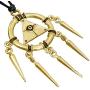 Anime Manga Gaming Jewelry Yugioh Yu-Gi-Oh! Millenium Ring illuminati Evil Eye Pewter Pendant Pewter Gold plated Boys Mens Pendant Necklace Charm Amulet Medallion for boys men Black adjustable Cord