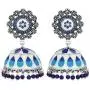 Aheli Beautiful Wedding Wear Indian Oxidized Jhumki Earrings Bollywood Ethnic Fashion Jewelry for Women