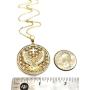 Gold Holy Spirit Big Pendant Necklace Gold Plated Chain 18'' Religious Jewelry