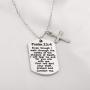 FUSTMW Psalm 23:4 Bible Verse Dog Tag Keyring/Necklace Christian Jewelry Religious Inspirational Gift