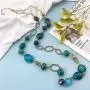 Firstmeet Chunky Crystal Coloured Glaze Beads Long Necklace for Women Firstmeet Chunky Crystal Coloured Glaze Beads Long Necklace for Women