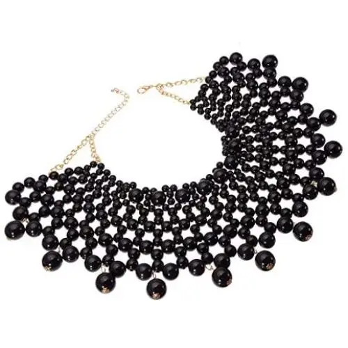 Bib Collar Necklace Chunky CCB/Crystal/Pearl Resin Beads Chain Choker Statement Necklace Womens Fashion Jewelry Necklace Bib Collar Necklace Chunky CCB/Crystal/Pearl Resin Beads Chain Choker Statement Necklace Womens Fashion Jewelry Necklace