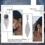 Besteel 14Pairs Wholesale Clip on Earrings for Women Tear Drop Dangle Earrings Celtic Knot Long Bar Clip On Hoop rhinestone Dangle Earrings Clipon Earrings Jewelry Set