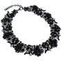 Jerollin Crystal Rhinestone/Pearl Statement Chain Necklace, Vintage Choker Bib Pendant Necklace Bohemian Bling Tassel Collar Statement Necklace for Evening Party