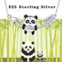TRISHULA Cute Panda Heart Pendant Necklace,Forever Love Animals Series Delicate Heart Jewelry Great Gift for Mom Daughter Wife TRISHULA Cute Panda Heart Pendant Necklace,Forever Love Animals Series Delicate Heart Jewelry Great Gift for Mom Daughter Wife