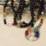 Bivei 108 Mala Beads Bracelet - 7 Chakra Tree of Life Real Healing Gemstone Yoga Meditation Mala Prayer Bead Necklace