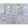 Alilang Womens Silvery Tone Clear Crystal Rhinestones Spider Web Bangle Bracelet