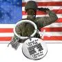 FAADBUK Patriotic Military Gift Patriotic Military Keychain I Stand for The Flag I Kneel for The Cross Jewelry Christian Gift Religious Jewelry