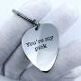 AMOR SPES Valentines Day Couples Gifts Guitar Pick Key Chain for Her for Him - You are My Pick Stainless Steel