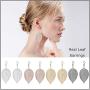 SMALLLOVE Filigree Leaf Earrings Natural Real Lightweight Genuine Drop Dangle Gold Silver Rose Gold Metal Plated Long Leaves Earrings for Women Girls Jewelry Gifts