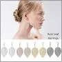 SMALLLOVE Filigree Leaf Earrings Natural Real Lightweight Genuine Drop Dangle Gold Silver Rose Gold Metal Plated Long Leaves Earrings for Women Girls Jewelry Gifts