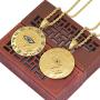 Moca Jewelry Hip-Hop Ancient Egyptian Horus Eye Pendant Stainless Steel Chain Rhinestone Crystal Necklace for Men Women
