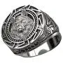 Slavic Wolf Ring for Men, Norse Viking Nordic Wolf Head Ring, Retro Wolf Totem Rings, Wolf Signet Rings, Amulet Ring, Animal Wolf Jewelry for Men Boys