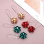ELEARD Christmas Bow Earrings for Women Girls Gold Red Green Gift Bow Drop Earrings Xmas Present Bow Dangle Earring Holiday Party Jewelry Set