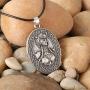 HAQUIL Viking Necklace - Metal Alloy, Viking God Valkyrie Freya Pendant - PU Leather Cord, 23.6''