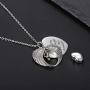 Eternalmemorial Sympathy Cremation Jewelry for Ashes Mom Dad Stainless Steel Keepsake Urn Pendant Necklace I Used to Be His Angel Now Hes Mine + Exquise Box+ Funnel