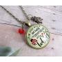 Gutsy Goodness Ladybug Necklace Never Too Busy Friendship Quote Gardener Gift Jewelry