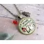 Gutsy Goodness Ladybug Necklace Never Too Busy Friendship Quote Gardener Gift Jewelry